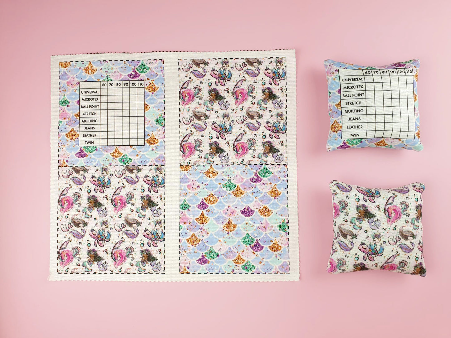 Fin-tastic Treasures - DIY Needle Minder & Pin Cushion fabric panel plus Sewing Room Decor