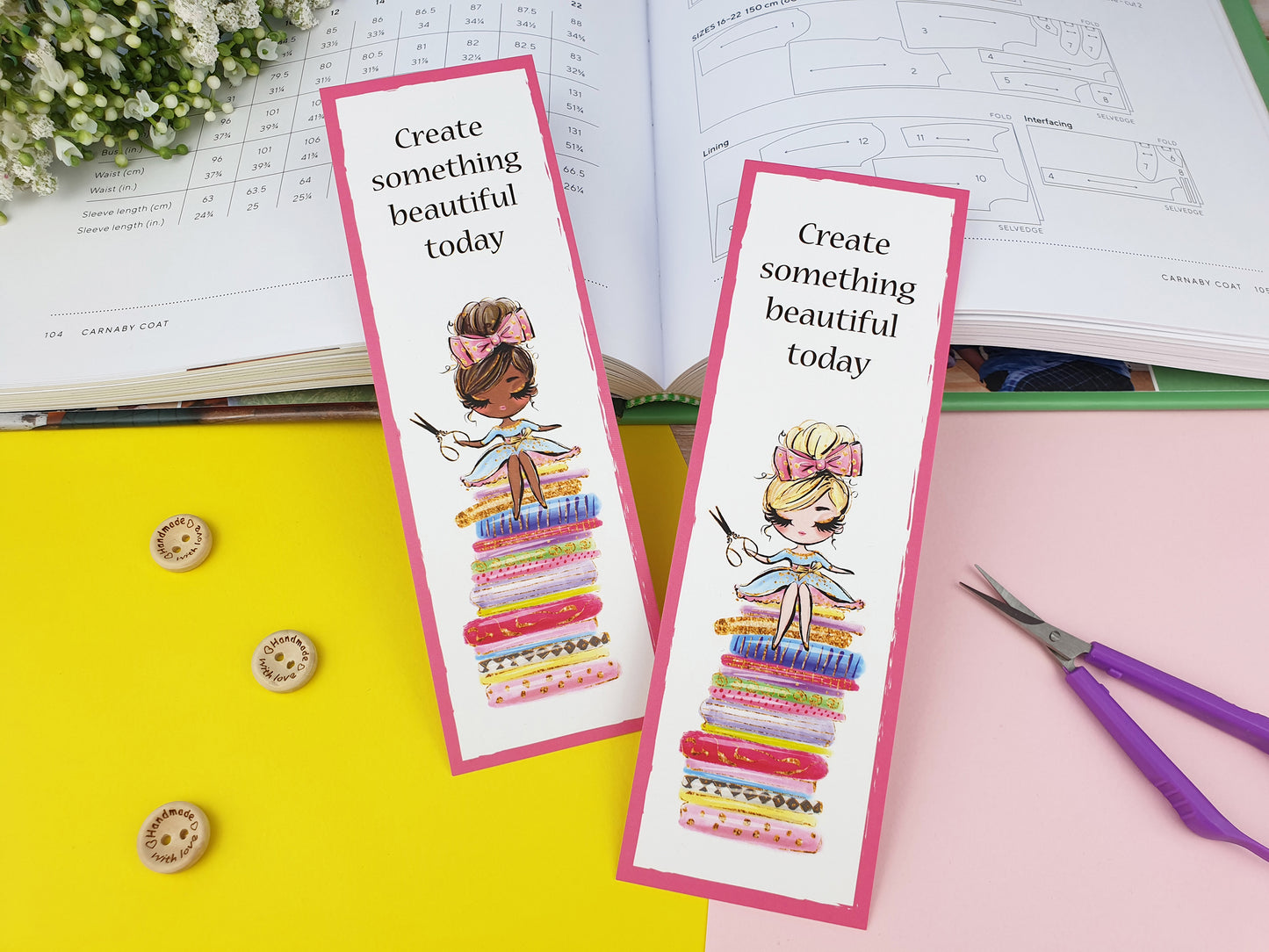 Sewing bookmark
